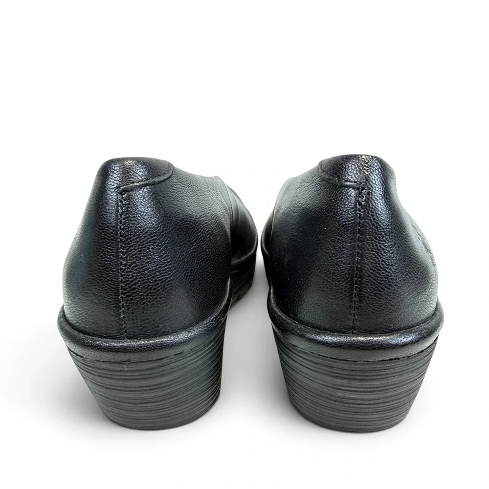 Fly London Yaz Black Leather Wedge Pumps Platform Shoes 500025149 EU 40 New